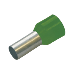 Haupa 270038 Isolierte Aderendhülsen 6 mm² Farbserie I, französisch, Länge 12 mm, grün