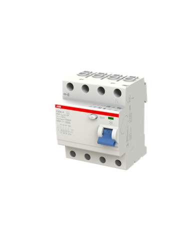ABB F204A-63/0,3 FI-Schalter, 63A/0,3mA, 4-Polig ABB F204A-63/0,3 FI-Schalter, 63A/0,3mA, 4-Polig