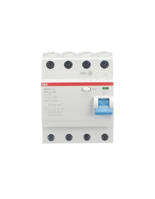 ABB F204A-40/0,3 FI-Schalter 4pol. 40/0,3A ABB F204A-40/0,3 FI-Schalter 4pol. 40/0,3A