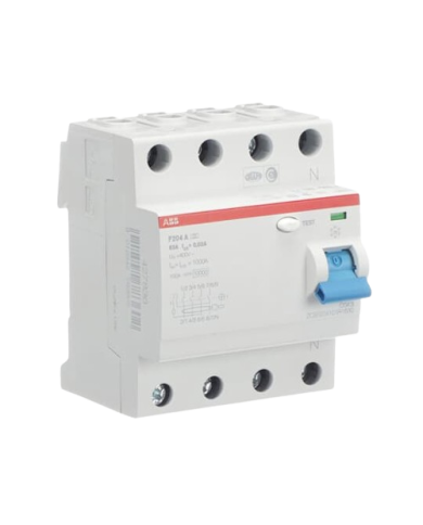 ABB 2CSF204101R1630 F204A-63/0,03 Fehlerstrom-Schutzschalter A 4polig 63 A 0.03 A 230 V ABB 2CSF204101R1630 F204A-63/0,03 Fehlerstrom-Schutzschalter A 4polig 63 A 0.03 A 230 V