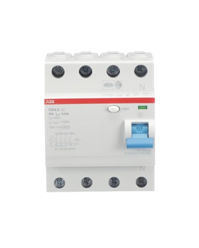 ABB 2CSF204101R1630 F204A-63/0,03 Fehlerstrom-Schutzschalter A 4polig 63 A 0.03 A 230 V ABB 2CSF204101R1630 F204A-63/0,03 Fehlerstrom-Schutzschalter A 4polig 63 A 0.03 A 230 V