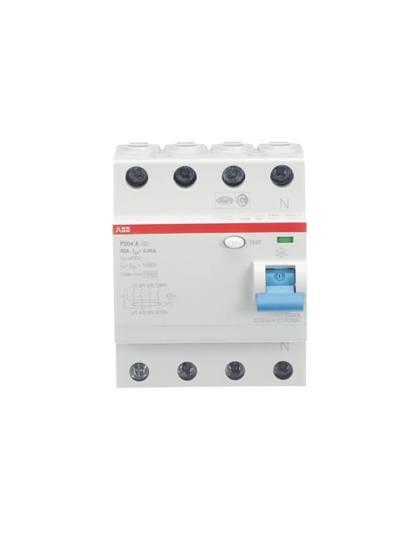 ABB 2CSF204101R1630 F204A-63/0,03 Fehlerstrom-Schutzschalter A 4polig 63 A 0.03 A 230 V