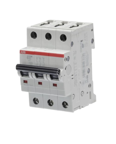 ABB S200M MCB Leitungsschutzschalter Typ B, 3-polig 63A 440V, Abschaltvermögen 10 kA System Pro M Compact ABB S200M MCB Leitungsschutzschalter Typ B, 3-polig 63A 440V, Abschaltvermögen 10 kA System Pro M Compact