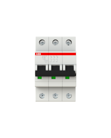 ABB S203M-C50 LS-Schalter 3P 50A C-Charakteristik, 10 kA ABB S203M-C50 LS-Schalter 3P 50A C-Charakteristik, 10 kA