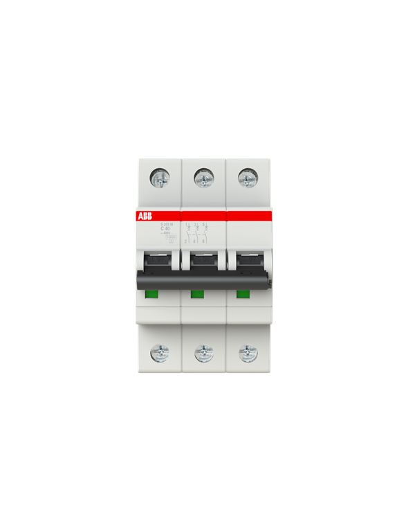 ABB S203M-C40 LS-Schalter 3P 40A C-Charakteristik, 10 kA ABB S203M-C40 LS-Schalter 3P 40A C-Charakteristik, 10 kA