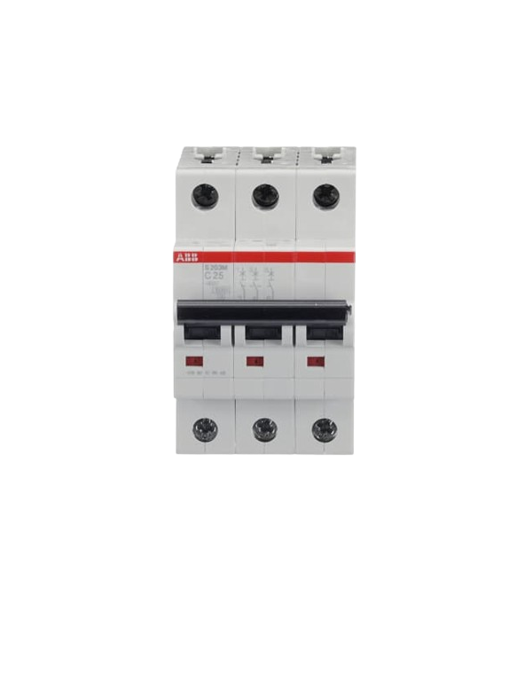 ABB S203M-C25 LS-Schalter 3P 25A C-Charakteristik, 10 kA ABB S203M-C25 LS-Schalter 3P 25A C-Charakteristik, 10 kA