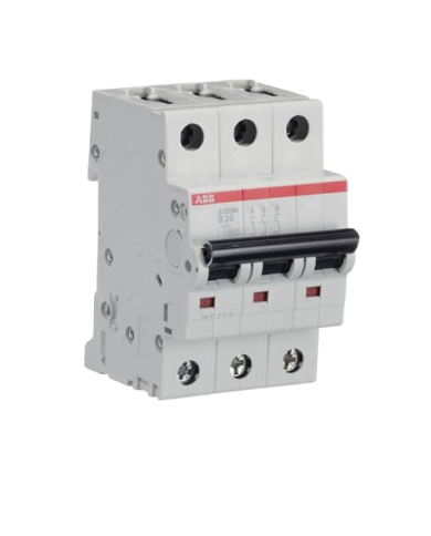 ABB S203M-B20 LS-Schalter 3P 20A B-Charakteristik, 10 kA ABB S203M-B20 LS-Schalter 3P 20A B-Charakteristik, 10 kA
