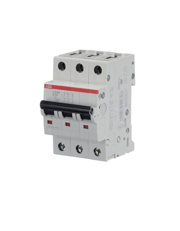 ABB S203M-B20 LS-Schalter 3P 20A B-Charakteristik, 10 kA ABB S203M-B20 LS-Schalter 3P 20A B-Charakteristik, 10 kA