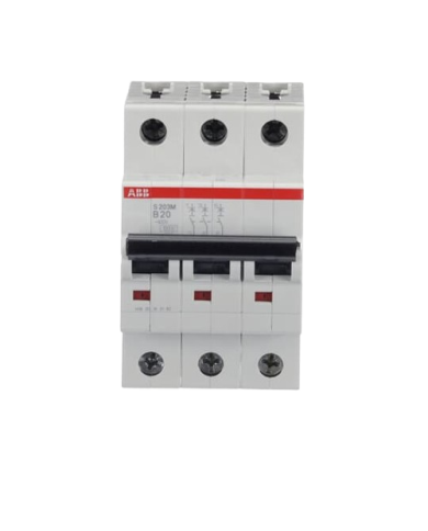 ABB S203M-B20 LS-Schalter 3P 20A B-Charakteristik, 10 kA ABB S203M-B20 LS-Schalter 3P 20A B-Charakteristik, 10 kA
