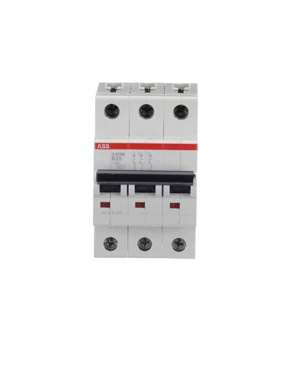 ABB S203M-B20 LS-Schalter 3P 20A B-Charakteristik, 10 kA ABB S203M-B20 LS-Schalter 3P 20A B-Charakteristik, 10 kA