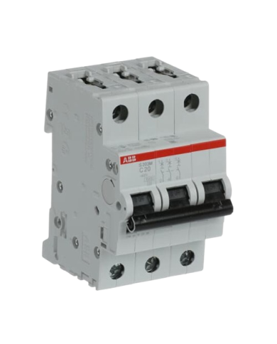 ABB S203M-C20 LS-Schalter 3P 20A C-Charakteristik, 10 kA ABB S203M-C20 LS-Schalter 3P 20A C-Charakteristik, 10 kA