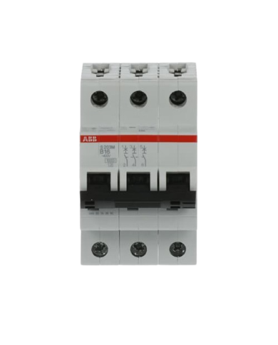 ABB S203M-B16 LS-Schalter 3P 16A B-Charakteristik, 10 kA ABB S203M-B16 LS-Schalter 3P 16A B-Charakteristik, 10 kA