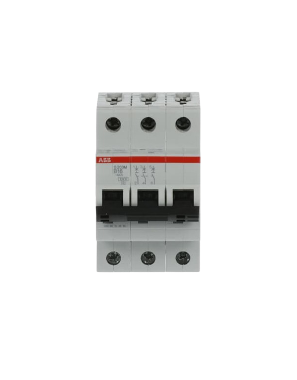 ABB S203M-B16 LS-Schalter 3P 16A B-Charakteristik, 10 kA ABB S203M-B16 LS-Schalter 3P 16A B-Charakteristik, 10 kA