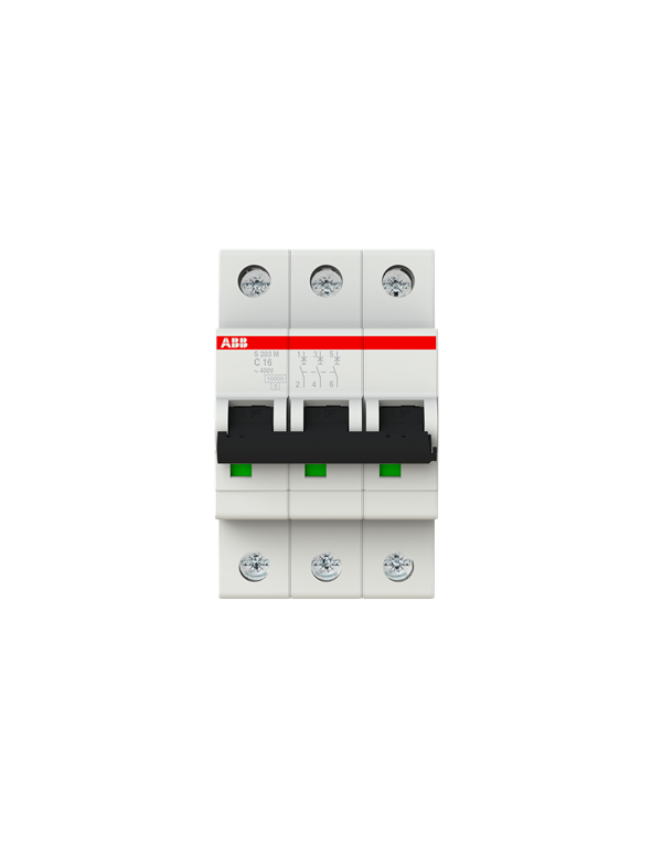ABB S203M-C16 LS-Schalter 3P 16A C-Charakteristik, 10 kA