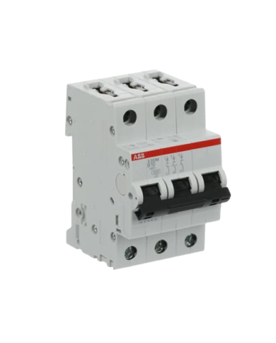 ABB S203M-B10 LS-Schalter 3P 10A B-Charakteristik, 10 kA ABB S203M-B10 LS-Schalter 3P 10A B-Charakteristik, 10 kA