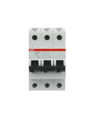ABB S203M-B10 LS-Schalter 3P 10A B-Charakteristik, 10 kA ABB S203M-B10 LS-Schalter 3P 10A B-Charakteristik, 10 kA
