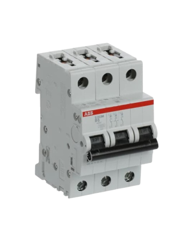 ABB S203M-B6 LS-Schalter 3P 6A B-Charakteristik, 10 kA ABB S203M-B6 LS-Schalter 3P 6A B-Charakteristik, 10 kA