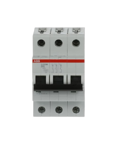 ABB S203M-B6 LS-Schalter 3P 6A B-Charakteristik, 10 kA ABB S203M-B6 LS-Schalter 3P 6A B-Charakteristik, 10 kA