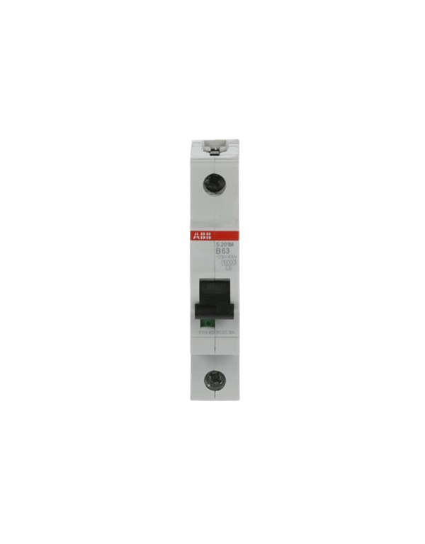 ABB S 201M B63 LS-Schalter 1P 63A B-Charakteristik, 10 kA ABB S 201M B63 LS-Schalter 1P 63A B-Charakteristik, 10 kA