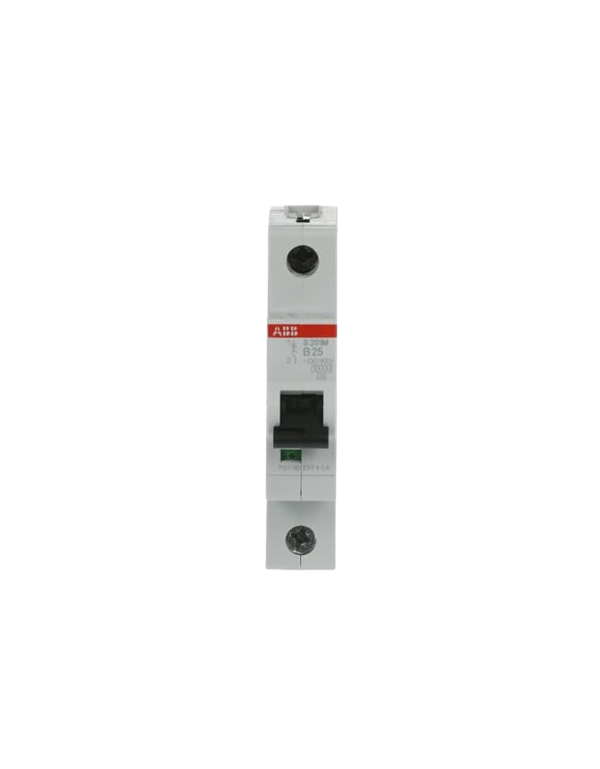 ABB S201M-B25 LS-Schalter 1P 25A B-Charakteristik, 10 kA ABB S201M-B25 LS-Schalter 1P 25A B-Charakteristik, 10 kA