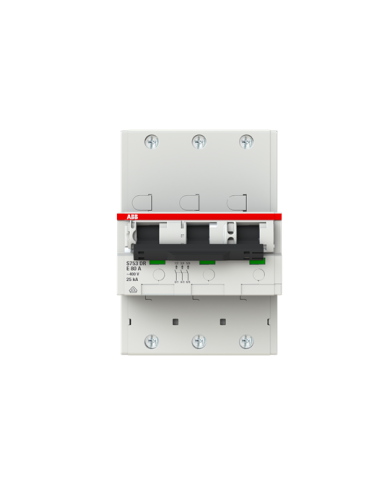 ABB S753 DR E80 3P selektiver Leitungsschutzschalter 80A ABB S753 DR E80 3P selektiver Leitungsschutzschalter 80A