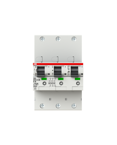 ABB S751/3DR-E35 selektiver Haupt-LS SHU E-Char.,25kA, 35A, 3x1Polig ABB S751/3DR-E35 selektiver Haupt-LS SHU E-Char.,25kA, 35A, 3x1Polig