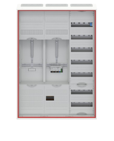 Striebel & John DD37V11VB Komplettschrank für 40A 1 Zähler & 1 Reserve, 72 & 48TE, BH3, 3-Feld 16 mm² Striebel & John DD37V11VB Komplettschrank für 40A 1 Zähler & 1 Reserve, 72 & 48TE, BH3, 3-Feld 16 mm²