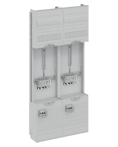 Striebel & John DF27U2B Komplettfeld 40A 2 Zähler, 48TE, BH3, 2-Feld, 16 mm² Striebel & John DF27U2B Komplettfeld 40A 2 Zähler, 48TE, BH3, 2-Feld, 16 mm²