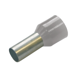 Haupa 270814 Isolierte Aderendhülsen 4 mm² DIN-Farbserie, Länge 10 mm, Grau