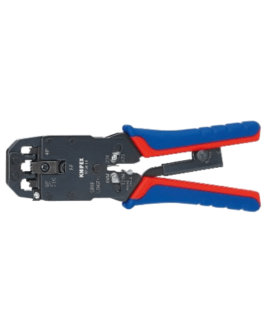 KNIPEX - Crimpzange für RJ-Steckverbindungen RJ11 / RJ12 / RJ45 KNIPEX - Crimpzange für RJ-Steckverbindungen RJ11 / RJ12 / RJ45