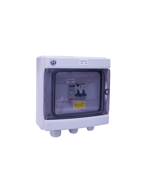 AC Box 16A 230V 300mA einphasig AC 3-4 kW für Photovoltaik-Anlage AC Box 16A 230V 300mA einphasig AC 3-4 kW für Photovoltaik-Anlage